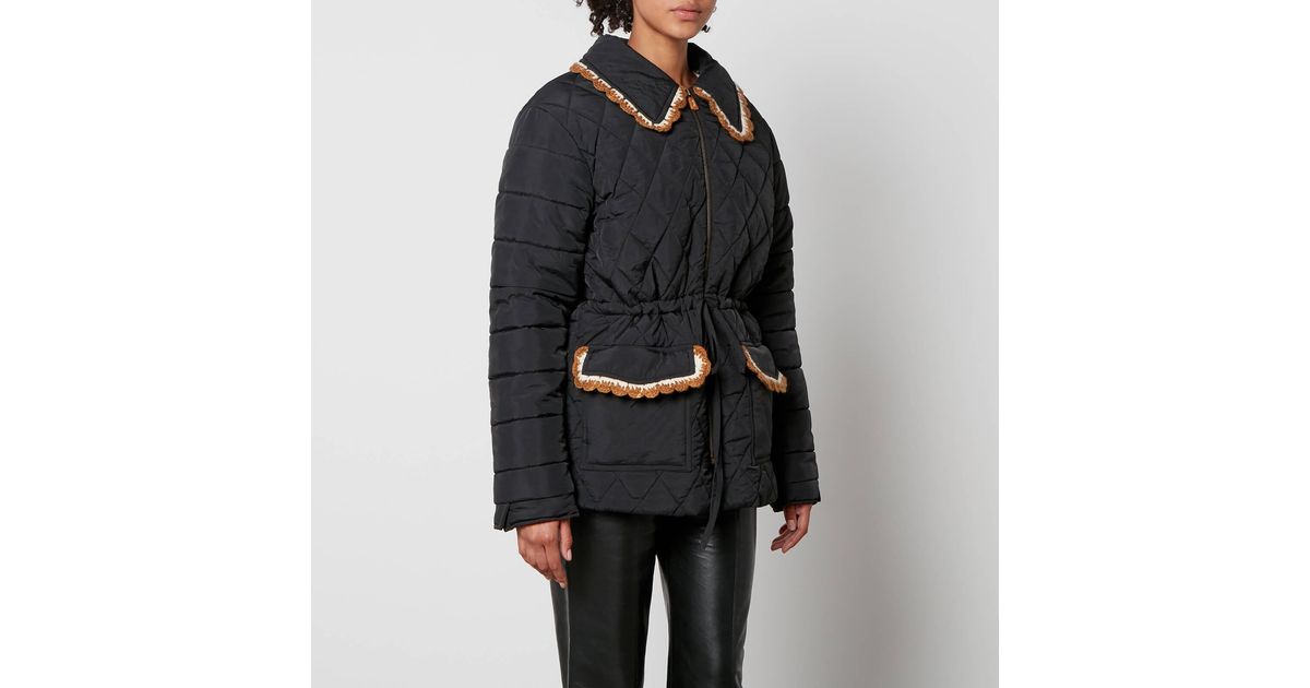 TACH Blossom Quilted Jacket in Black Lyst