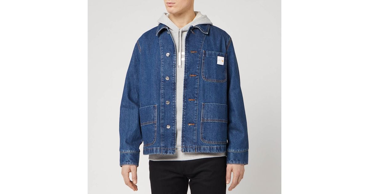 A.P.C. X Carhartt-wip Talk Denim Jacket in Blue for Men | Lyst Canada