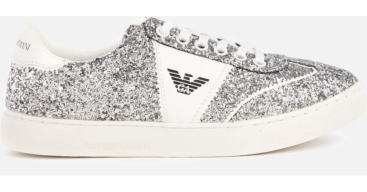 armani glitter trainers