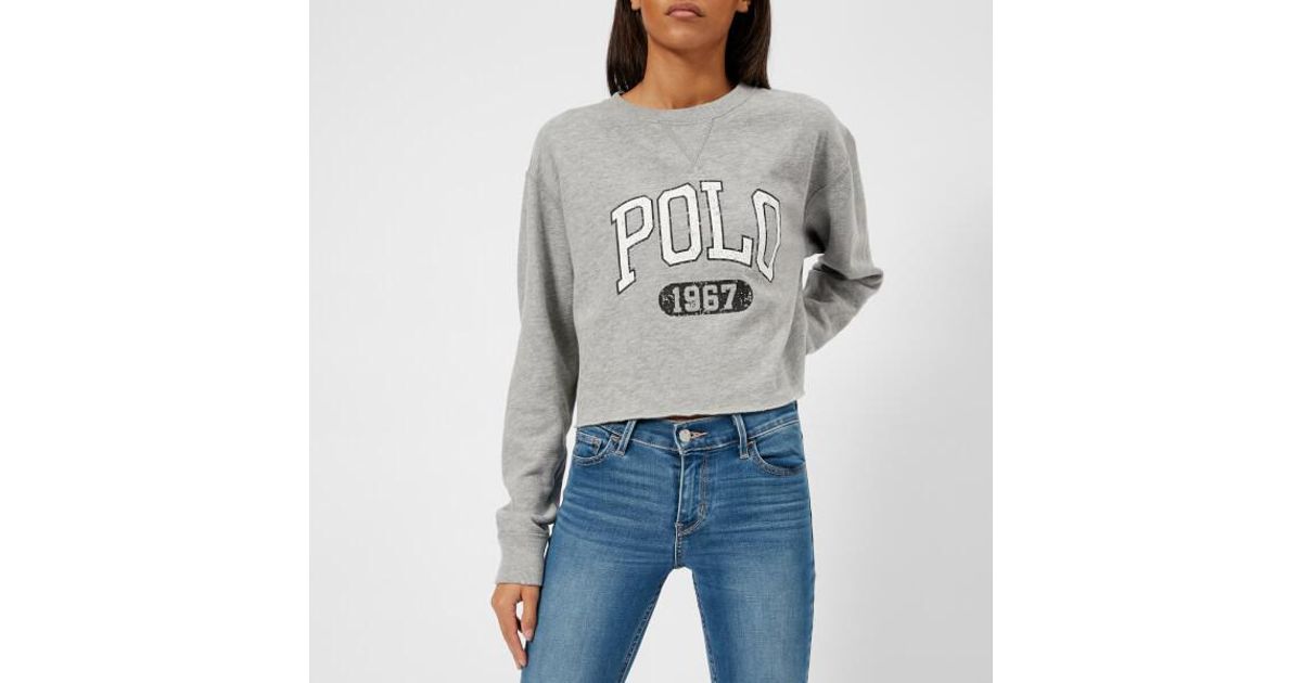 polo ralph lauren cropped sweatshirt