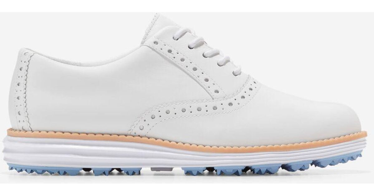 Cole Haan Women's Øriginalgrand Shortwing Golf Shoe in White | Lyst