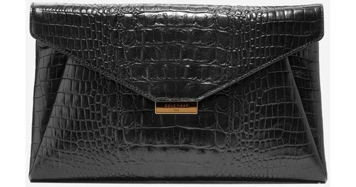 Cole Haan Christena Envelope Clutch in Black | Lyst