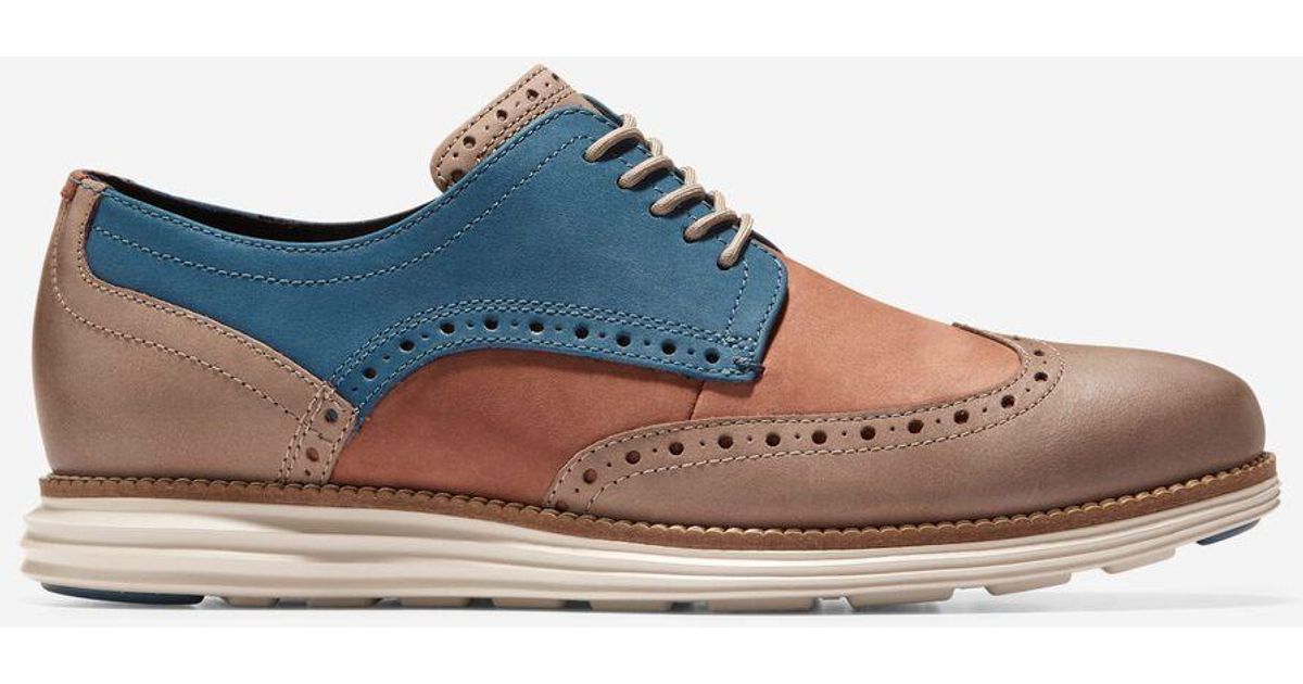 Cole Haan Men's Øriginalgrand Wingtip Oxford in Blue for Men | Lyst