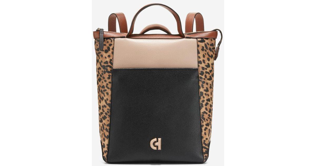Cole Haan Grand Ambition Small Convertible Luxe Backpack in Black | Lyst