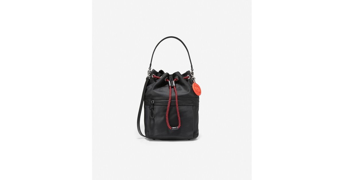 Cole Haan Nylon Drawstring Colorblock Crossbody in Black Lyst