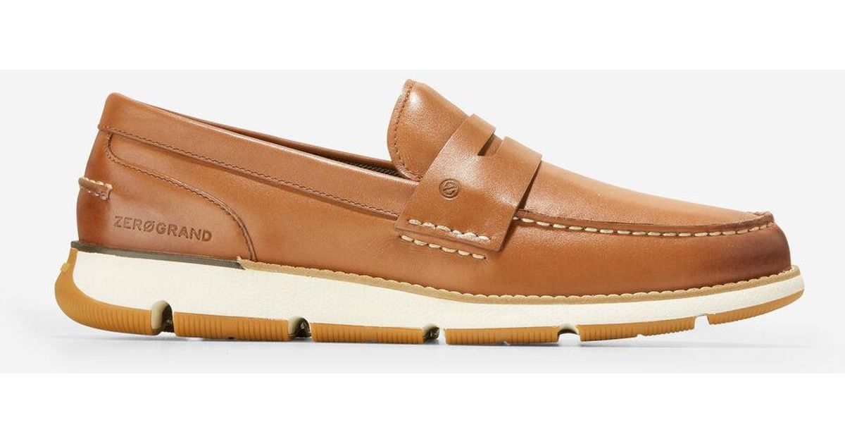 Cole Haan Leather Men's 4.zerøgrand Loafer in British Tan-Ivory (Brown) for  Men | Lyst