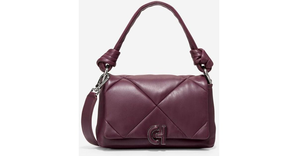 Cole Haan Leather Quilted Shoulder Bag in Purple Lyst