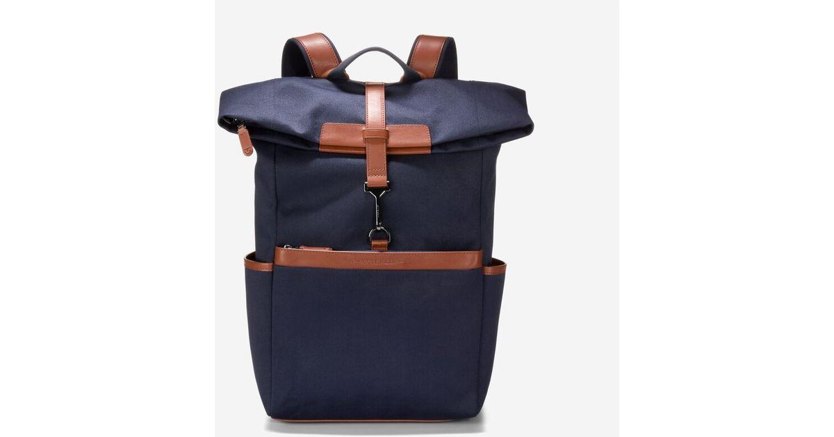 Cole Haan Men's Judson Brushed Twill Backpack in Blue for Men | Lyst