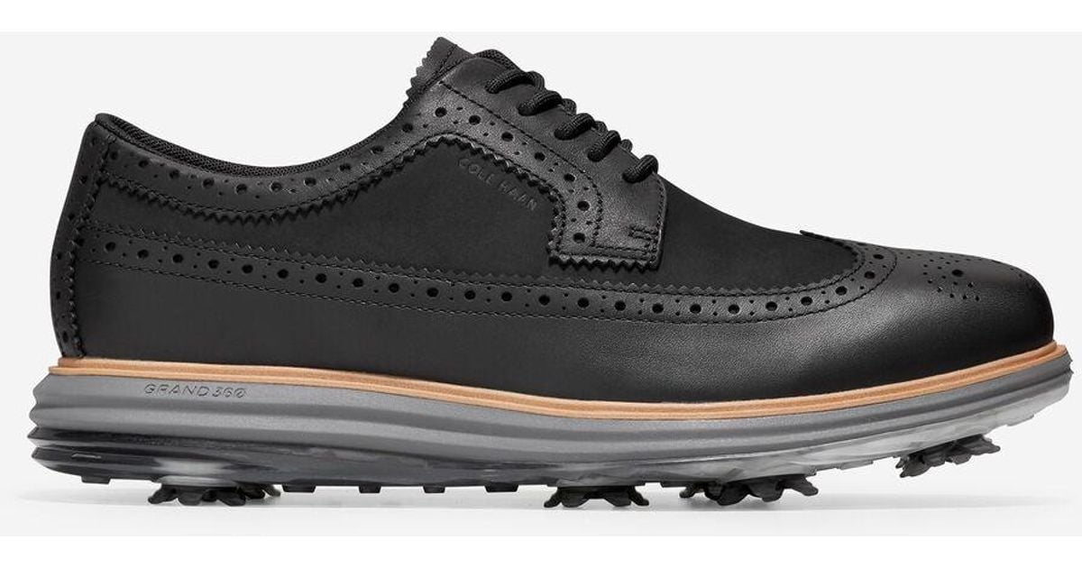 Cole Haan Leather Øriginalgrand Tour Golf Shoe in BlackNatural (Black