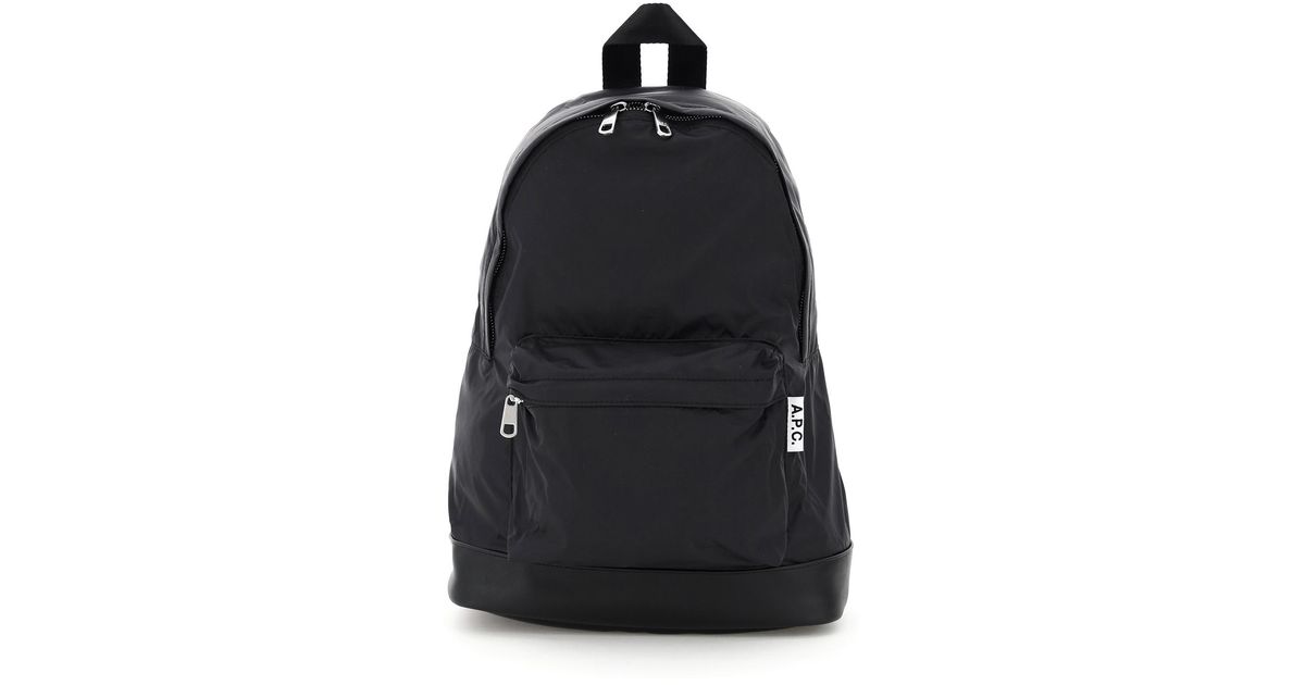A.P.C. Nylon Backpack in Black for Men Lyst