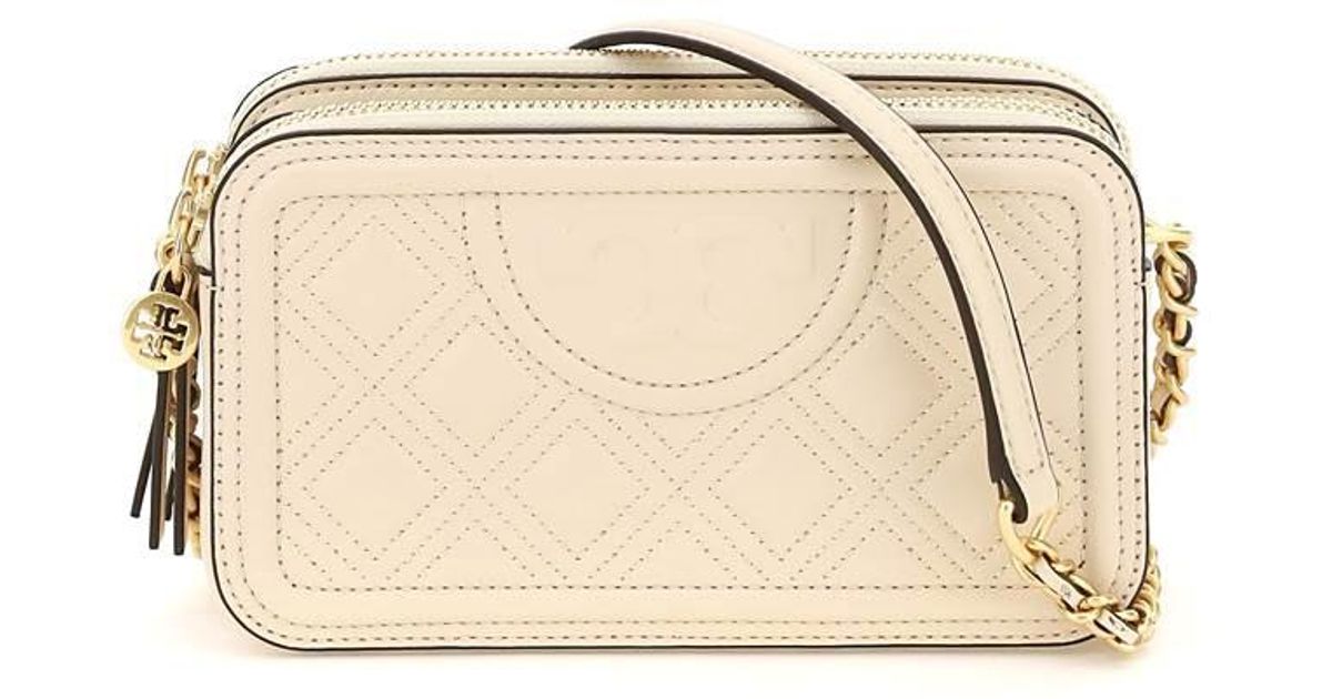 Tory Burch Fleming Mini Bag Os Beige Leather in Natural Lyst Australia