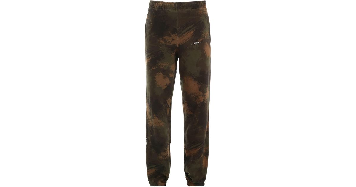 off white camo joggers