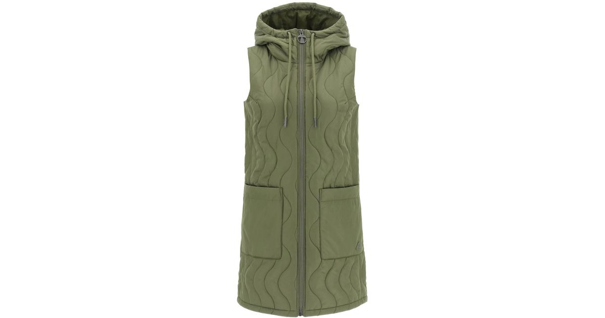 Barbour Synthetic Guilden Long Waistcoat in dk Moss (Green) - Save 33% |  Lyst