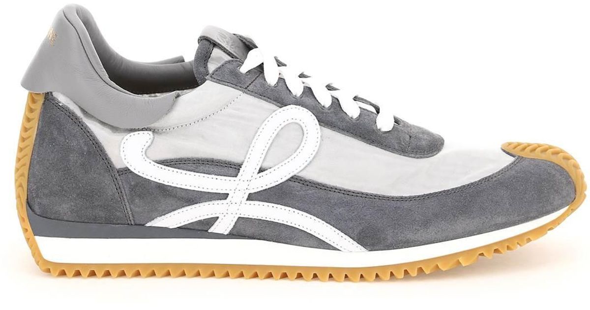 Loewe Flow Runner Sneakers In Leather And Nylon in White for Men | Lyst UK