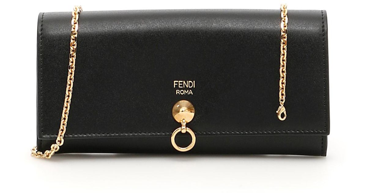 Fendi Wallet on Chain - Black Wallets, Accessories - FEN25423