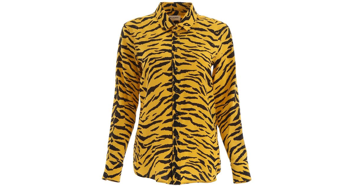 shiny tiger print shirt