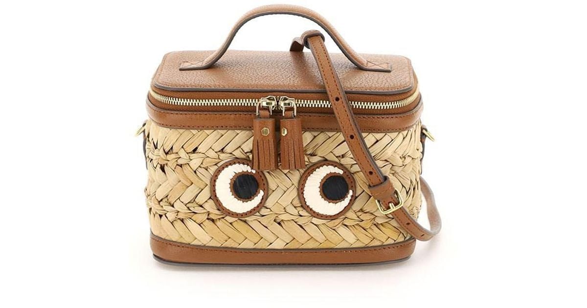 Anya Hindmarch Bits And Bobs Eyes Bag Os Leather in Brown | Lyst