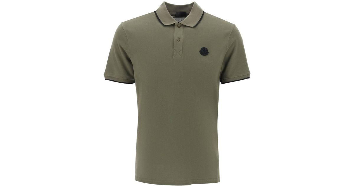 Khaki moncler outlet polo