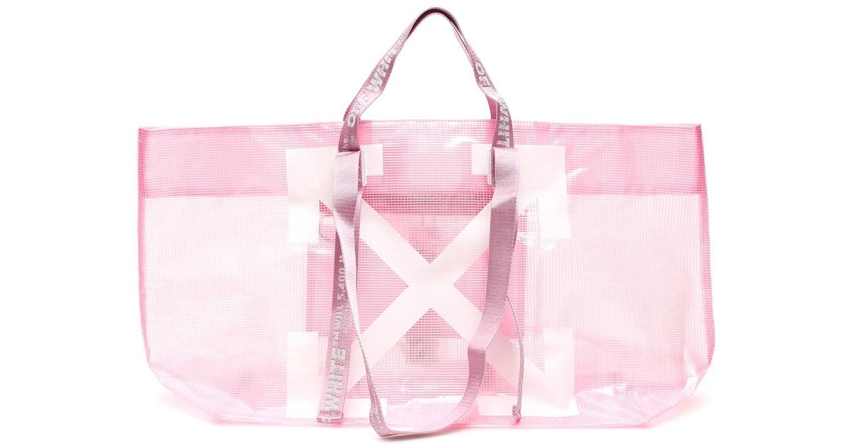 Off-White c/o Virgil Abloh New Commercial Tote Bag in Pink | Lyst