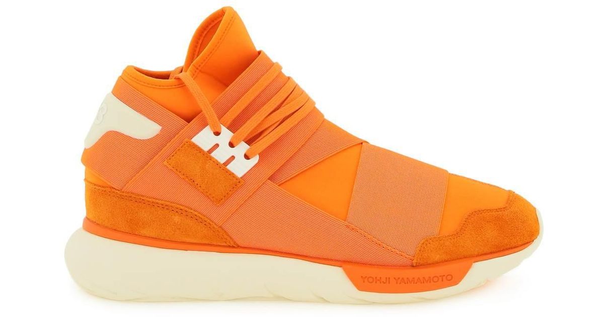 Y-3 Qasa High Sneakers in Orange for Men | Lyst