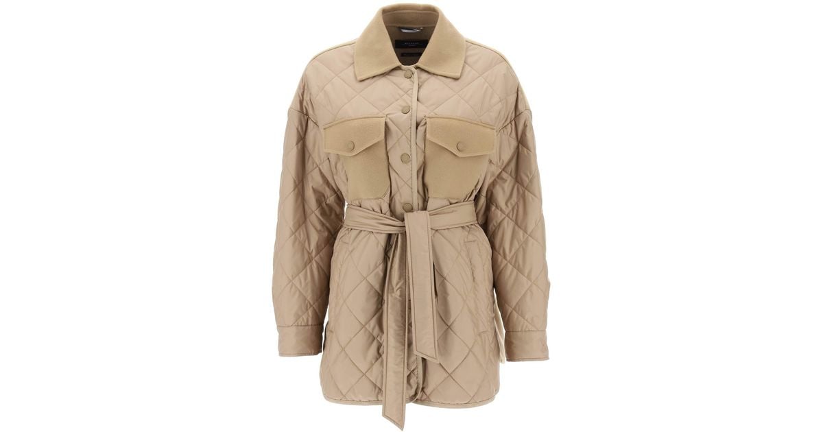 Weekend by Maxmara 'paprica' Quilted Jacket With Double-faced Wool ...
