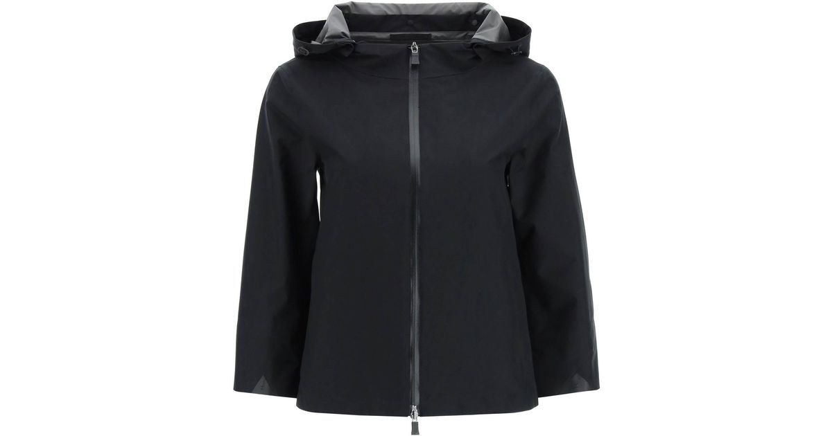 Herno Laminar Light Hooded Jacket In Gore-tex Paclite Shell in Black | Lyst