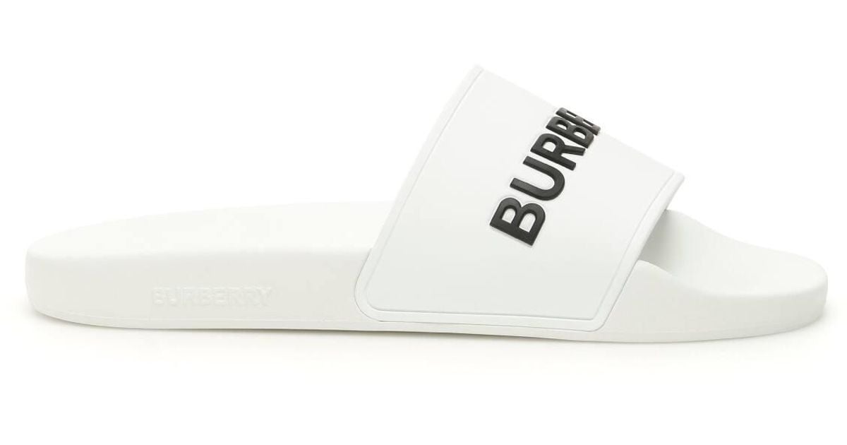 burberry print slides