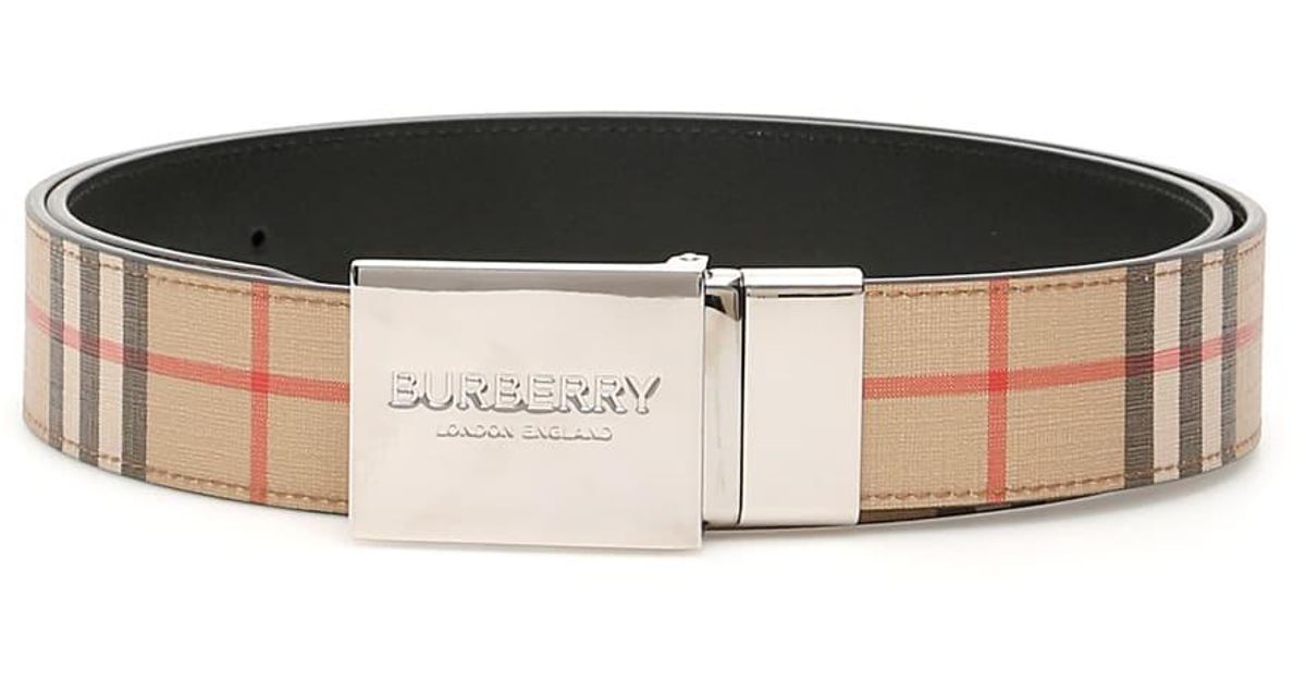 Burberry Canvas Vintage Check Belt for Men - Lyst