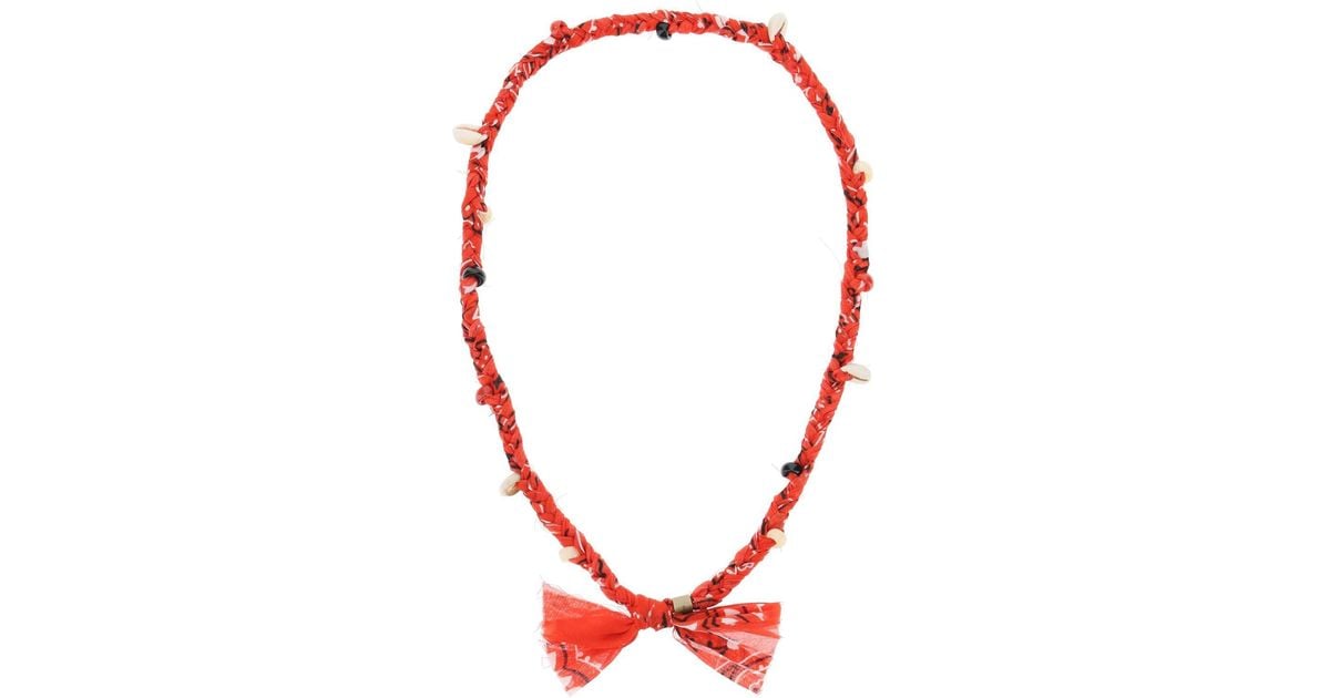 Alanui Bandana Newcklace in Red | Lyst