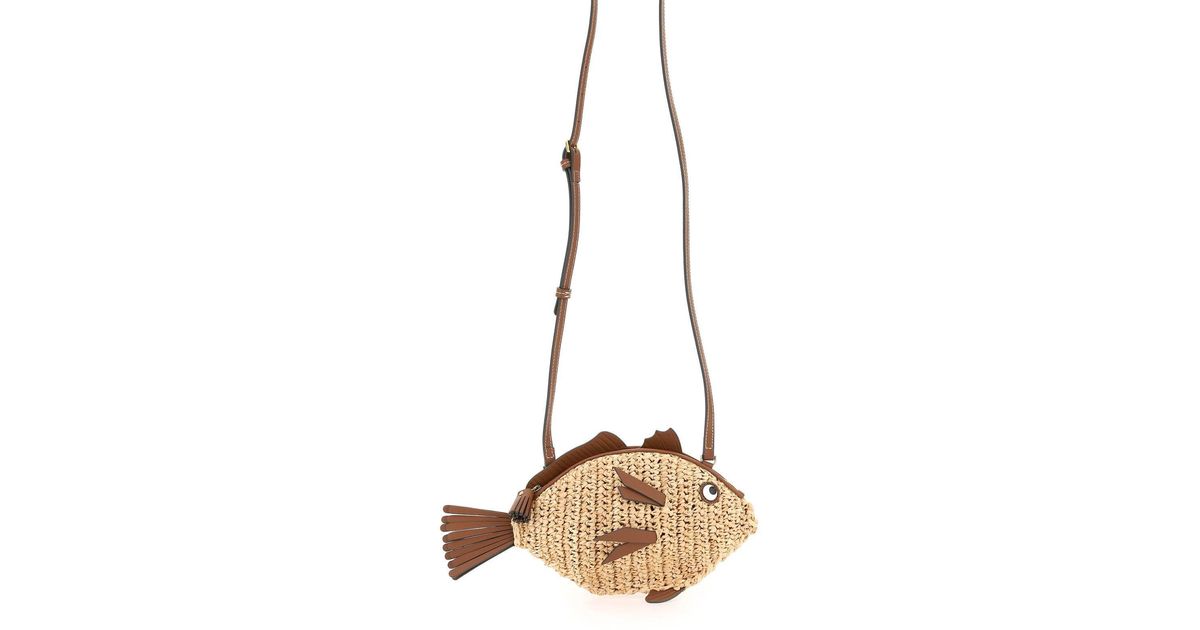 Anya Hindmarch Raffia Fish Crossbody Bag in Natural Lyst Australia