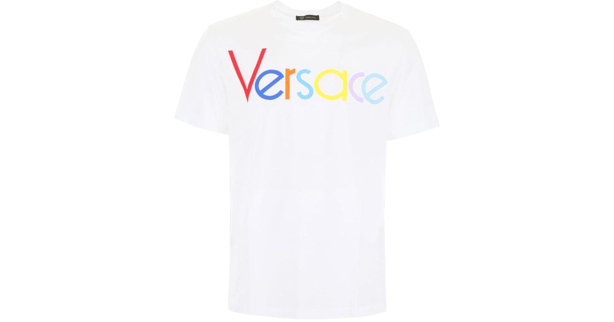 Versace Multicolor Logo T-shirt in 
