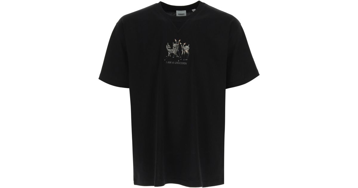 Burberry Brycen T-shirt With 'i Am A Unicorn' Embroidery M Cotton in ...