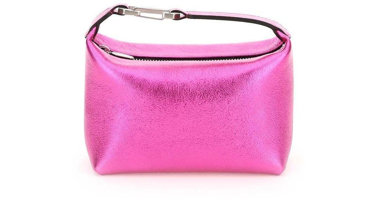 Eera Eera Laminated Leather Moonbag in Pink | Lyst