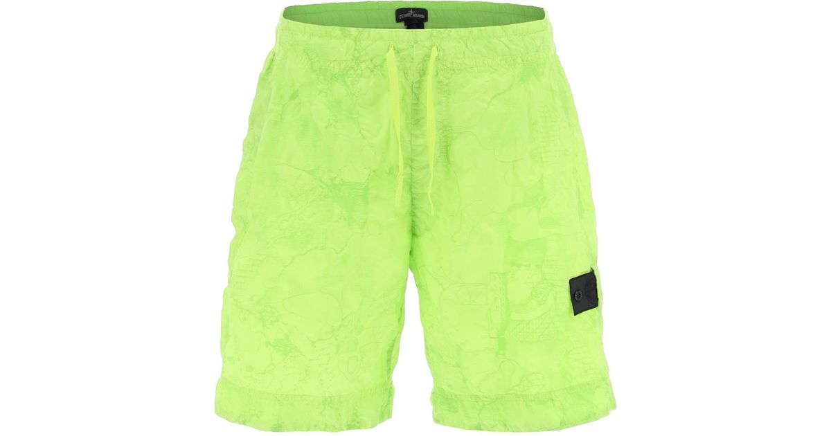 Stone Island Shadow Project Shadow Project Swim Trunks In Nylon Metal