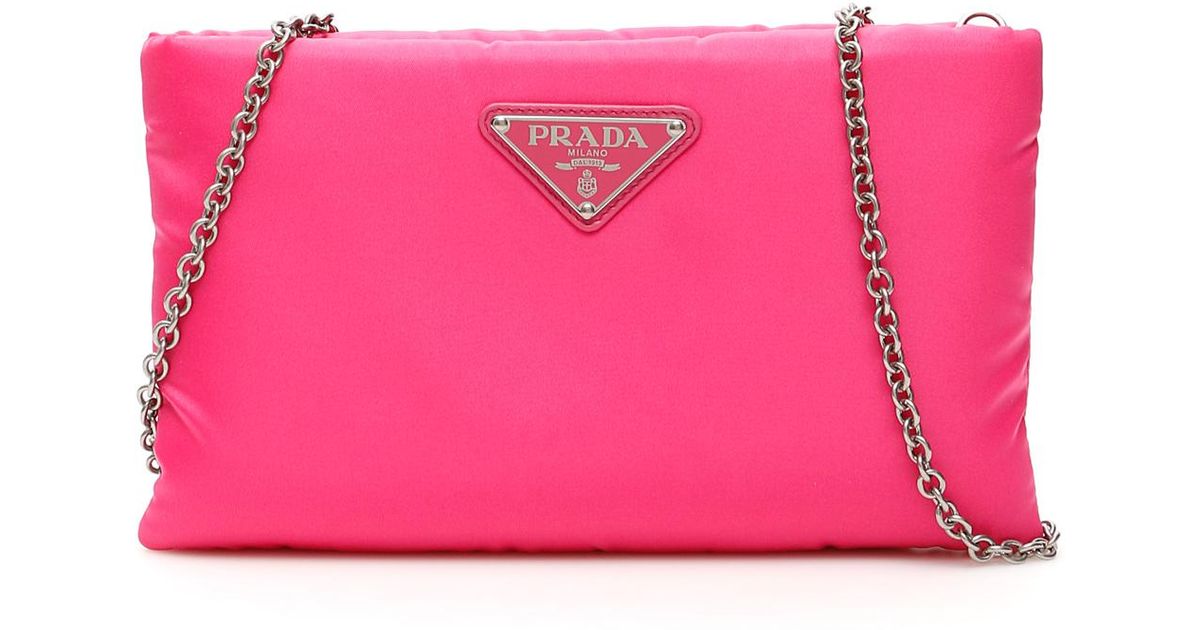 Prada Synthetic Nylon Pouch in Fuchsia,Pink (Pink) Lyst