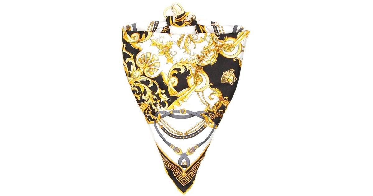 Versace Bandana Necklace Foulard in Metallic Lyst