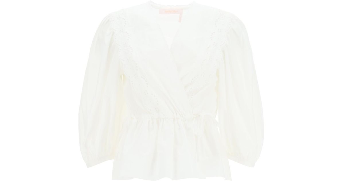 See By Chloé See By Chloe Shirt With Sangallo Lace - Save 26% - Lyst