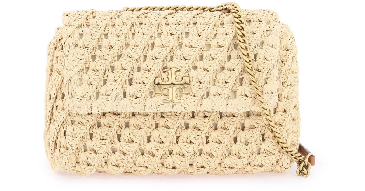 Tory Burch Raffia 'kira' Shoulder Bag in Natural Lyst