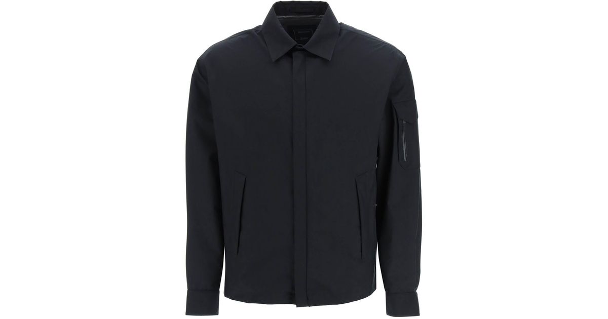 Herno Laminar Laminar Shirt Jacket In Gore-tex in Blue for Men | Lyst