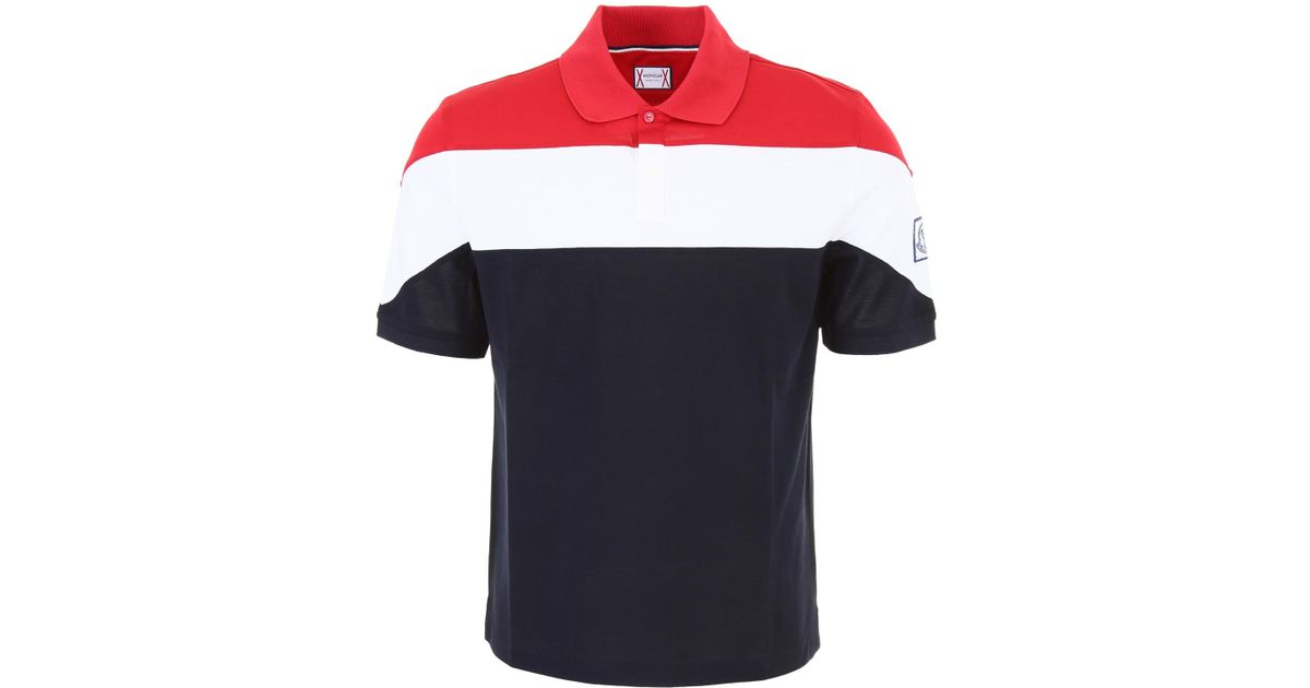 tri color polo shirt