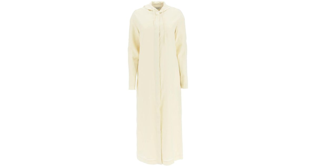 Lemaire Silk Long Hooded Dress | Lyst