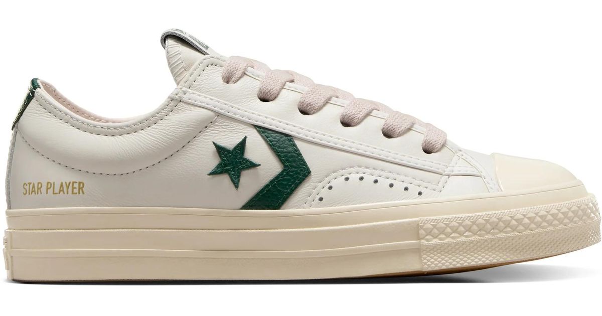 Converse star player leather white hot sale