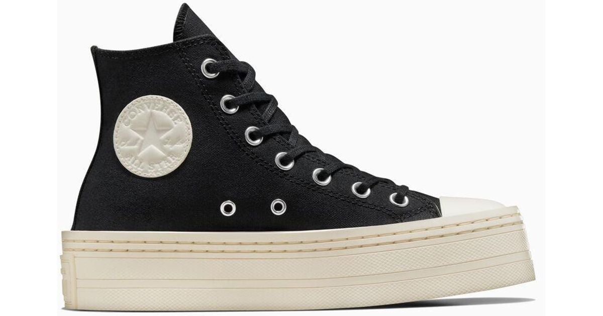 Converse Black Lift Ripple Hi Top Trainers New Converse Ripple