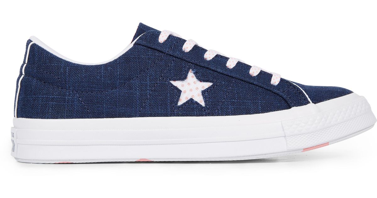 one star chambray dots
