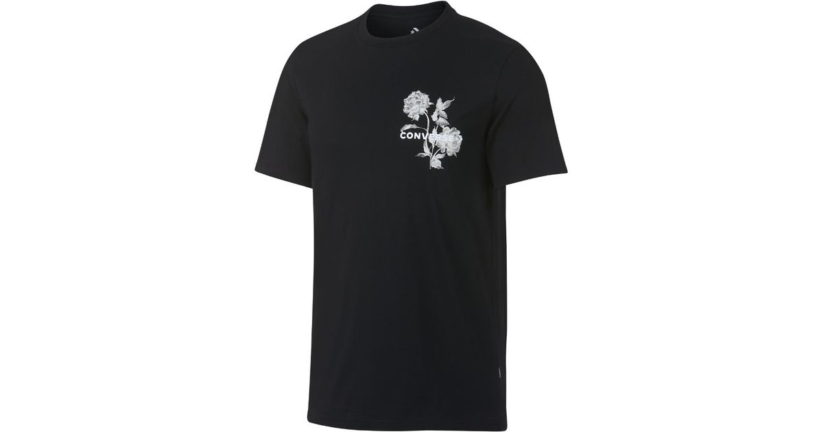 converse black t shirt