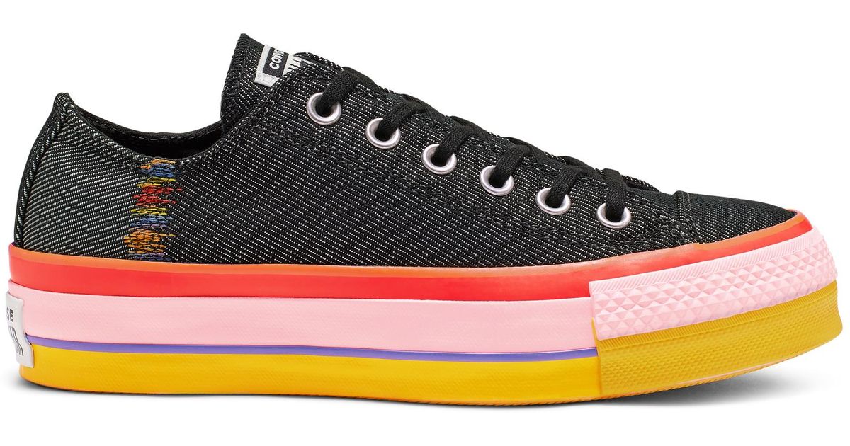 platform low cut converse