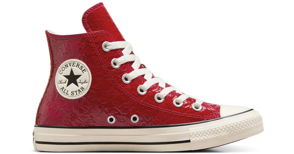 Converse Chuck Taylor All Star Crinkled Leather For in Red