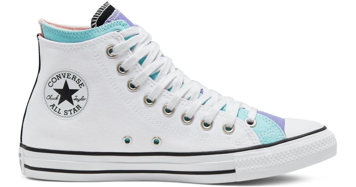 Converse Canvas Double Upper Chuck Taylor All Star in White - Lyst