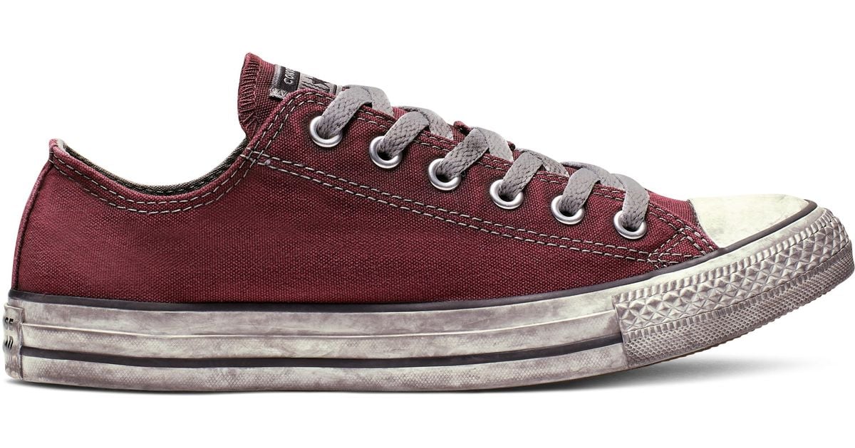 Converse Chuck Taylor All Star Smoke Low Top in Red for Men - Lyst