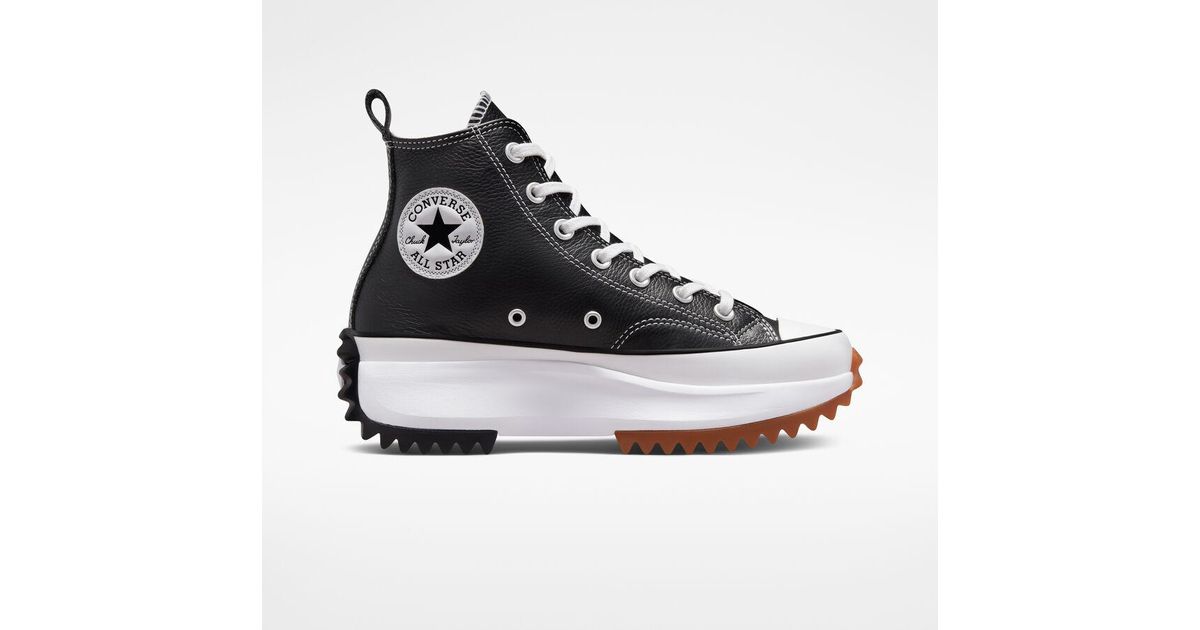 Converse Run Star Hike Platform Foundational Leather in Black for Men ...